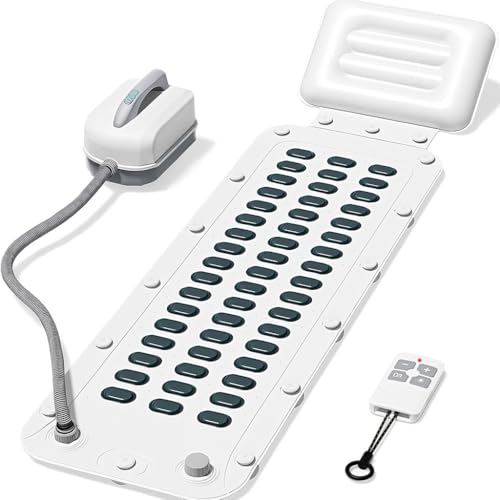 Badewanne Spa Matte, Luftsprudelbad Sprudelmatte, Whirlpool Badewannenmatte mit Kissen, Anti-Rutsch-Saugnäpfe, Portable Bubble Bath Massager mit 6 Geschwindigkeit Blasen für Home Relaxation