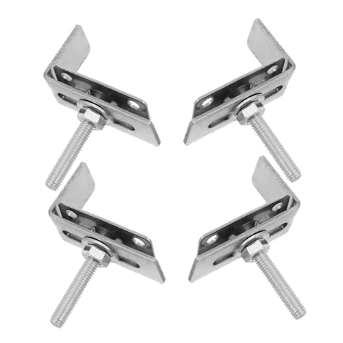 DOITOOL 4pcs Undermount Sink Clips Brackets with Industrial Strength Adhesive Iron Fasteners for Marble and Washbasin Countertops Easy Installation Repair Hardware for Kitchen and Bathroom
