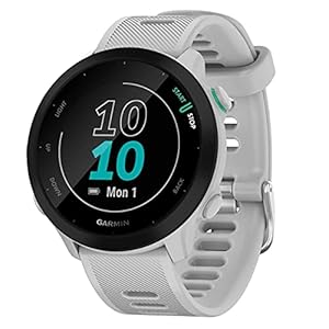 Garmin Forerunner 55 Easy to Use Lightweight GPS Running Smartwatch, Running and Training Guidance, Safety and Tracking Features included