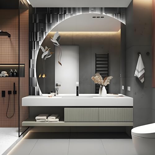 ZGNBSD 84IN Bathroom Vanity with Sink - Single Floating Sink