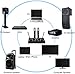 Portable Karaoke Microphone Mixer System Set with Dual UHF Wireless Mic, 3.5mm AUX/Optical/Coaxial in Singing Receiver for KTV, Amplifier, Speaker