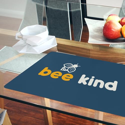 Napperons bleu Bee Kind pour célébrer l'écologie à table