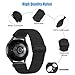 2 Pack Compatible with Samsung Galaxy Watch 3 45mm / Samsung Gear S3 Frontier/Samsung Galaxy Watch 46mm, 22mm Soft Elastic Nylon Adjustable Wristband for Men Women (black/black)