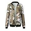 ECOWISH Womens Jackets Lightweight Zip Up Casual Inspired Bomber Jacket Leopard Coat Stand Collar Short Outwear Tops - Image 4