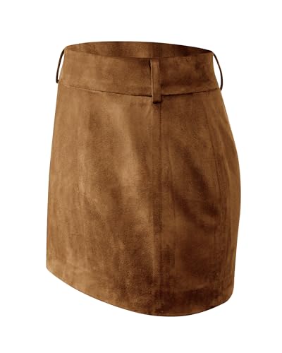 Image of JW PEI Women's Grace Faux Suede Crop Top and Mini Skirt Set