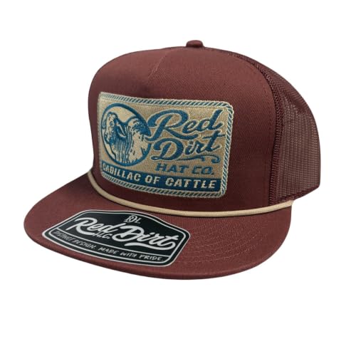 Image of Red Dirt Hat Company Cattle Hat | 5-Panel Western Ranch Adjustable Snapback Cap