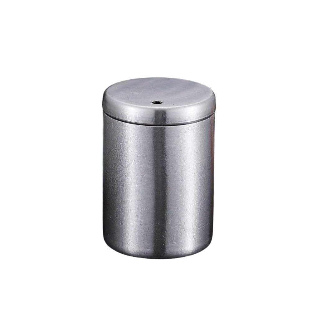 TIANSHENGQI Stainless Steel Toothpick Container Creative Simple Portable Cotton Stroge Box Home(Silver)