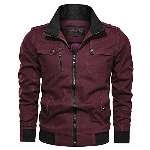 Veste homme col montant contre le vent avec plusieurs poches