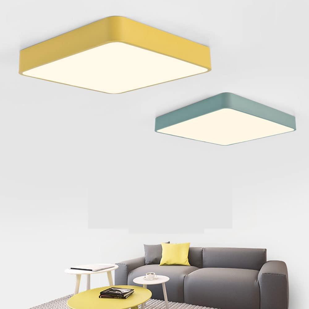 Dimmable Ceiling Lighting, Square Ceiling Light, Creative Personality Lamp, Close to Ceiling Light Fixtures, It Can Be Used in Bedroom, Dining Room, Living Room, Etc.