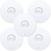 Vista 1 de TP-Link EAP613 5-Pack de punto de acceso inalámbrico ultradelgado sin adaptador de CC Omada True Wi-Fi 6 AX1800 Malla, roaming sin costuras
