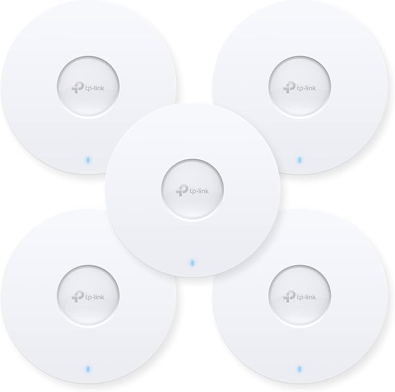 TP-Link EAP613 5-Pack Ultra-Slim Wireless Access Point w/o DC Adapter | Omada True Wi-Fi 6 AX1800 | Mesh, Seamless Roaming, WPA3, MU-MIMO | Remote & App Control | PoE+ Powered | Multi Control Options