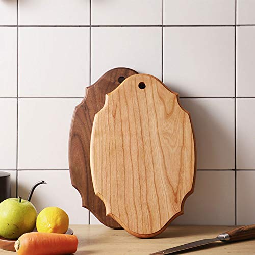 Tagliere da Cucina in Legno di Noce per Carne, Formaggio, Pane, Verdure, Frutta, Adatto per Coltelli da Cucina, D,D