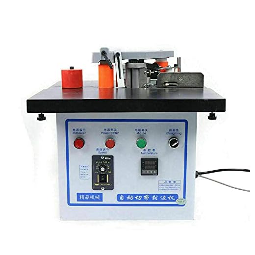 Woodworking Edge Bander Banding Machine Portable Edge Bander Curve Straight Edge Banding Machine With Speed Control 0-7m/min (110V, Adjustable speed) Double Side Coating Glue Edge Bander 1200W