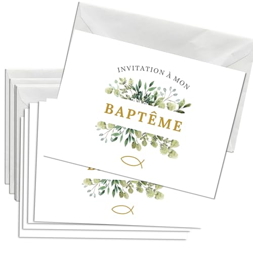 Briefzauber 12x cartes d’invitation + 12x enveloppes | Set DIN A6 avec texte à trous - enveloppe...