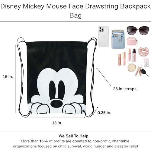 Disney Mickey Drawstring Tote Backpack