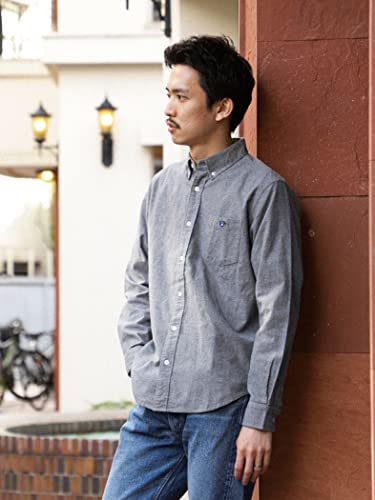 BEAMSHEART『コーヒー刺繍ボタンダウンネルシャツ』