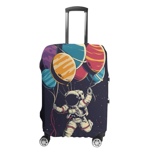 Astronaut in Space Luggage Cover, Washable Elastic Suitcase Cover Protector Fit 18-32 Inch Luggage