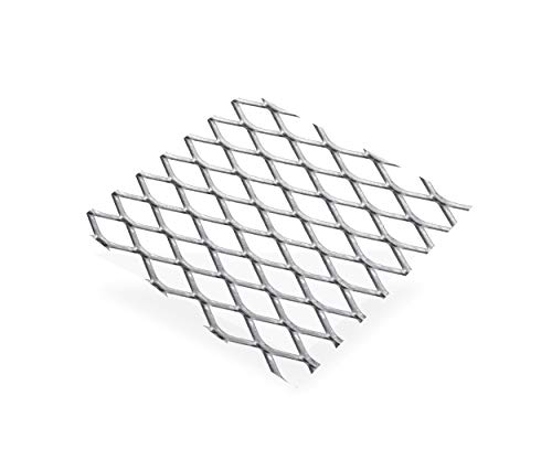Ess Profiles 1177764 Chapa, Gris, 16 x 8 mm, 0.8 mm, 50 x 25 cm