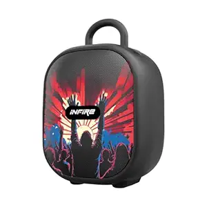 iNFiRe Fusion 12W Wireless Portable Speaker Upto 8 Hrs Playtime with TWS Function, BT connectivity,Type C Charging & Mobile Holder (Party Black)