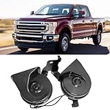Yumzeco Horn Assembly with Bracket Compatible with Ford F-250 F-350 Super Duty 2017-2022, Dual Note Electric Horn Level 2 Replacement Replace for HC3Z-13832-G