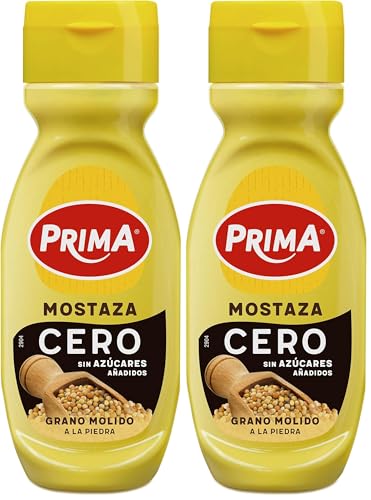 Prima Mostaza Cero, mismo sabor sin azúcares añadidos. 265 g (Paquete de 2)
