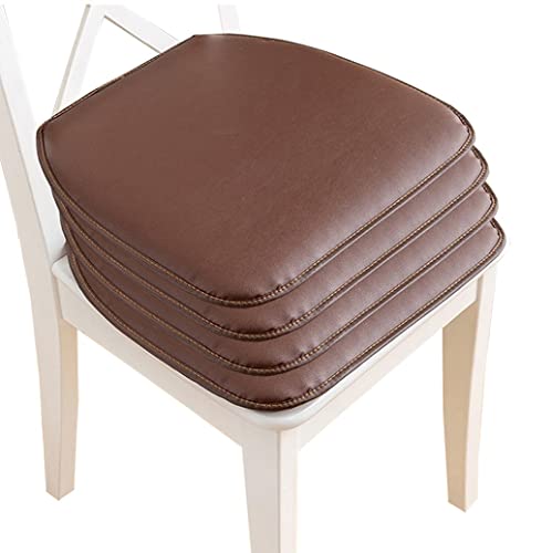 Coussin de chaise de cuisine marron avec attaches pour repas - 2