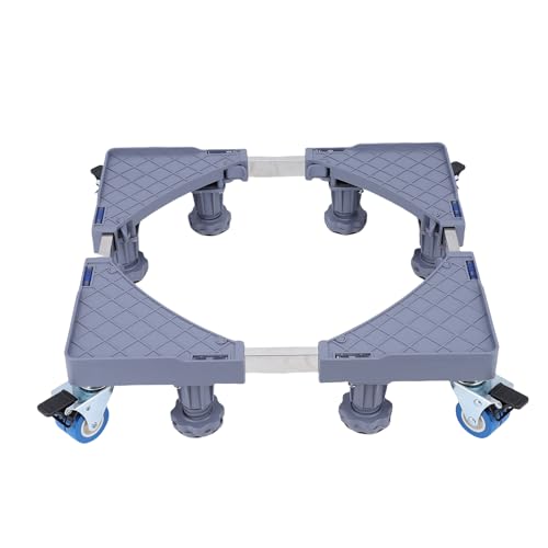 Focket Base Móvil para Refrigerador, Soporte Universal Ajustable para Lavadora con 8 Pies Fuertes y 4 Ruedas de Bloqueo, Plataforma Rodante para Muebles de Alta Resistencia