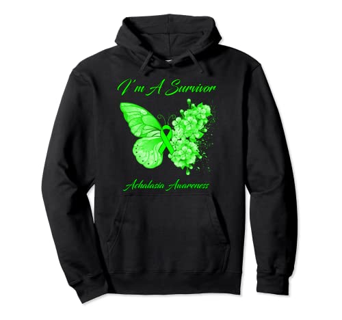 Butterfly I’m A Survivor Achalasia Awareness Pullover Hoodie