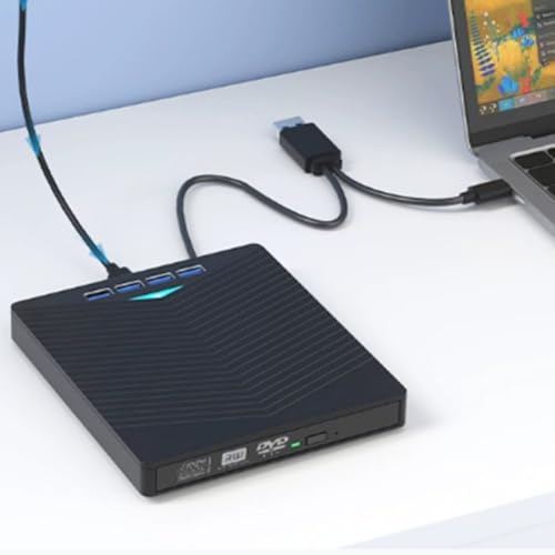 Hipzeepo Unidad de BLU-Ray Externa Compatible con Lectura y Escritura, Grabadora de BLU-Ray, Grabadora de DVD, Reproductor de BLU-Ray. - imagen 5