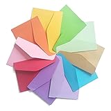 DE 100 Pack Mini Envelopes-Perfect Sized envelopes for Personalize Gift Cards, Wedding envelopes or Birthday Party Place Cards-4.5 x 3.2 Inches, Assorted Colors