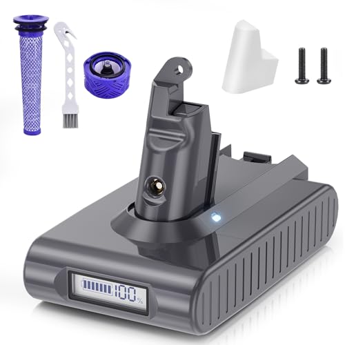 Image of 8000mAh V6 Battery Replacement Compatible with V6 Animal Absolute Motorhead V6 Fluffy SV03 SV04 SV05 SV06 SV07 SV09 DC58 DC59 DC62 DC72 DC74 Vacuum Cleaner with LED Indicator