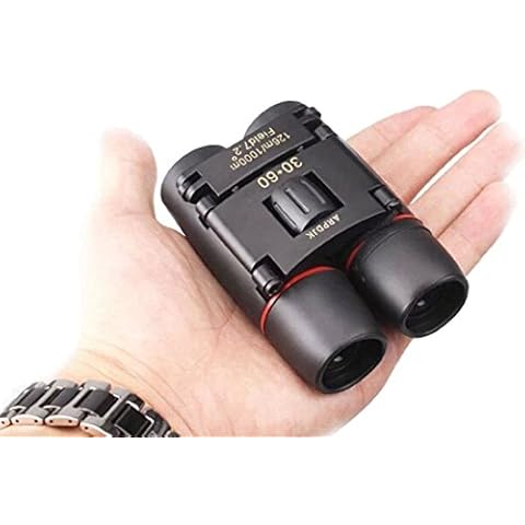 ARPDJK 30x60 Compact Small Binoculars Powerful Folding Telescope With Clean Cloth and Carry Case, Lightweight Pocket Binoculars For Adults, kids, Bird Watching, Astronomy (Black) (BLACK) Cover