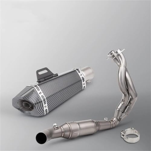 に適合するカワサキ ER6N ER6F に適合するヴェルシス650 ER 6N 6F用 バイク用エキゾーストパイプ フロントミッドリンクチューブ コネクター オートバイサイレンサー 排気管 マフラー リンクチューブ(カラー6)