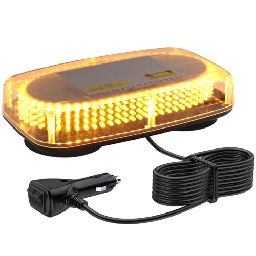 Justech 240LEDs Luz Estroboscópica Coche Magnética,12V/24 Luz de Advertencia con 15 Modos de Flash,IP65 Impermeable,35W Luz de Emergencia Homologado E-Mark para Coche,Remolque