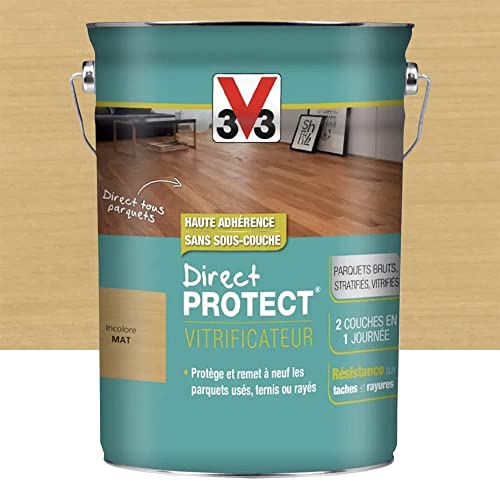Vitrificateur Direct Protect destiné aux parquets 5L (teinte au choix) V33 - Teinte: Incolore Mat