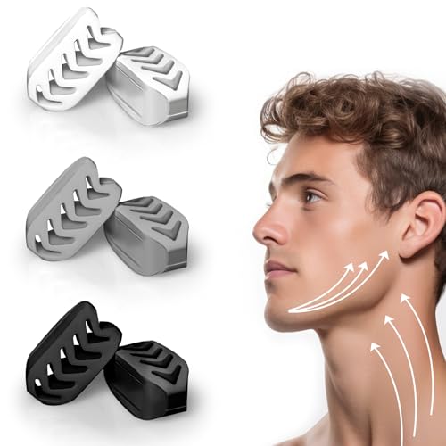Jaw Trainer en Silicone, 3 Niveaux de Résistance Gomme Machoire, Muscler Mâchoire pour Femmes et Hommes, Exerciseur de Mâchoire et Belle Ligne de Mâchoire