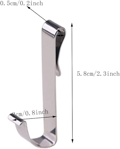 Miniatura 2 de Paquete de 20 ganchos en forma de J de acero inoxidable, gancho de rejilla para fregadero colgante, gancho para rejilla de alambre, cocina,