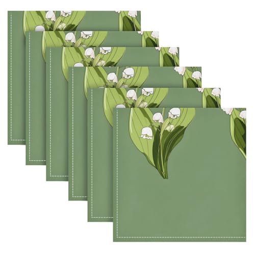 Servilletas de tela 20x20 pulg set 6 verde miniatura 2