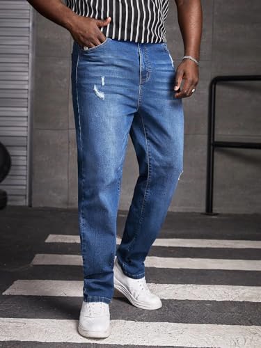 Image of KOTTY Men's Solid Straight Fit /Skinny Fit /Relaxed Fit Comfortable and Strechable Stylish Looking Jeans