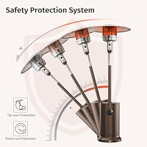 Eastoak50000btupatioheaterforoutdoorusewithdoublelayerstainlesssteelburnerroundtabledesignandwheelsoutdoorpatioheaterforcommercialandhomebronze Urban Country Home Decor East oak 50000 btu patio heater for outdoor use with double layer stainless steel burner round table design and wheels outdoor patio heater for commercial and home bronze urban country home decor