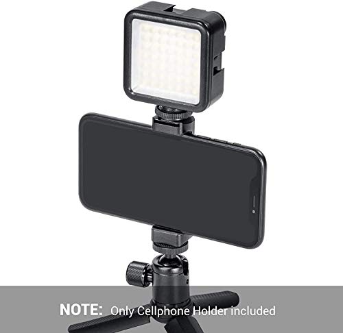 Image of BKN Phone Tripod Mount with Cold Shoe Mount for Microphone LED Light with 1 /4'' Tripod Screw Compatible with iPhone /Oneplus /Mi /Oppo & Other Smartphones Vlogging Accessories
