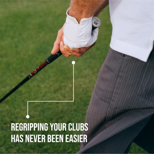 Wedge Guys Golf Grip Tape Kits For Regripping Golf Clubs - Professional Quality - Options Include Hook Blade, 15 Or 30 Golf Grip Kit Tape Strips, 5 Or 8 Oz Grip Solvent & Rubber Vise Clamp #TOP3