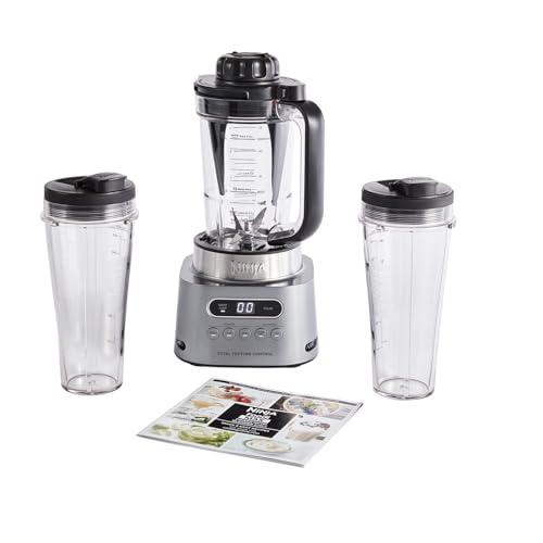 Ninja Foodi MAX Power Nutri Blender 2-in-1, Blend Smoothie Bowls, Thick Spreads & Frozen Drinks, Automatic Programs, SmartTorque, 1L Jug with Power Paddle, 2x 700ml Cups, 1100W, Silver CB150UK Ninja Foodi MAX Power Nutri Blender 2-in-1, Blend Smoothie Bowls, Thick Spreads & Frozen Drinks, Automatic Programs, SmartTorque, 1L Jug with Power Paddle, 2x 700ml Cups, 1100W, Silver CB150UK