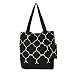 Ever Moda Black Moroccan Tote Bag, Large 17-inch