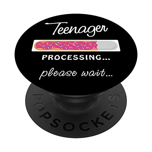 12th Birthday Bday Funny for 12 Year Old Girl Boy Love Donut PopSockets PopGrip Interchangeable