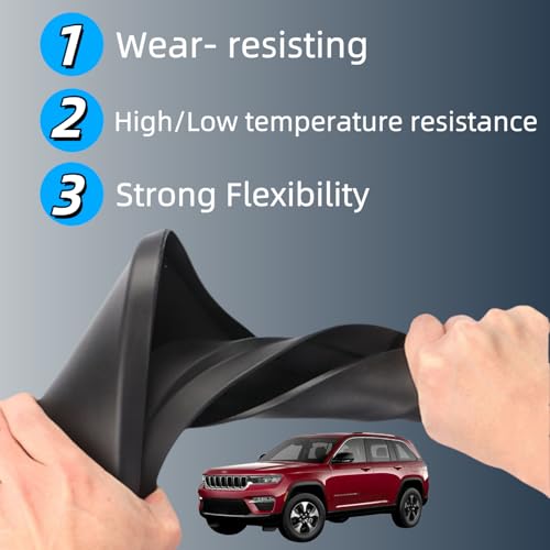 Image of No Drill Mud Flaps Compatible with 2022-2026 Jeep Grand Cherokee 2-Row 5 Seats SUV, Custom Fit PP Material No Drill Required Splash Guards, All Weather Wheel Mudflaps Set of 4