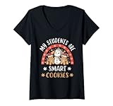 Photo Gallery donna my students are smart cookies funny christmas teacher maglietta con collo a v Photo Gallery donna my students are smart cookies funny christmas teacher maglietta con collo a v