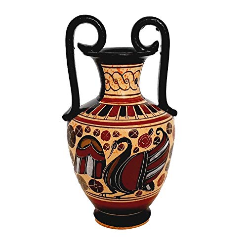 Set aus 2 korinthischen Vasen, 13,5 cm, antike griechische Keramik