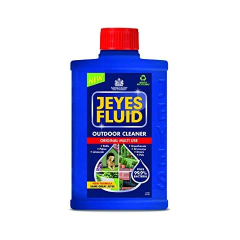 Jeyes Fluid Outdoor Cleaner & Disinfectant for Paths, Patios, Driveways, Pet Housing & Unblocking Drains, 1 Litre Blue Cover