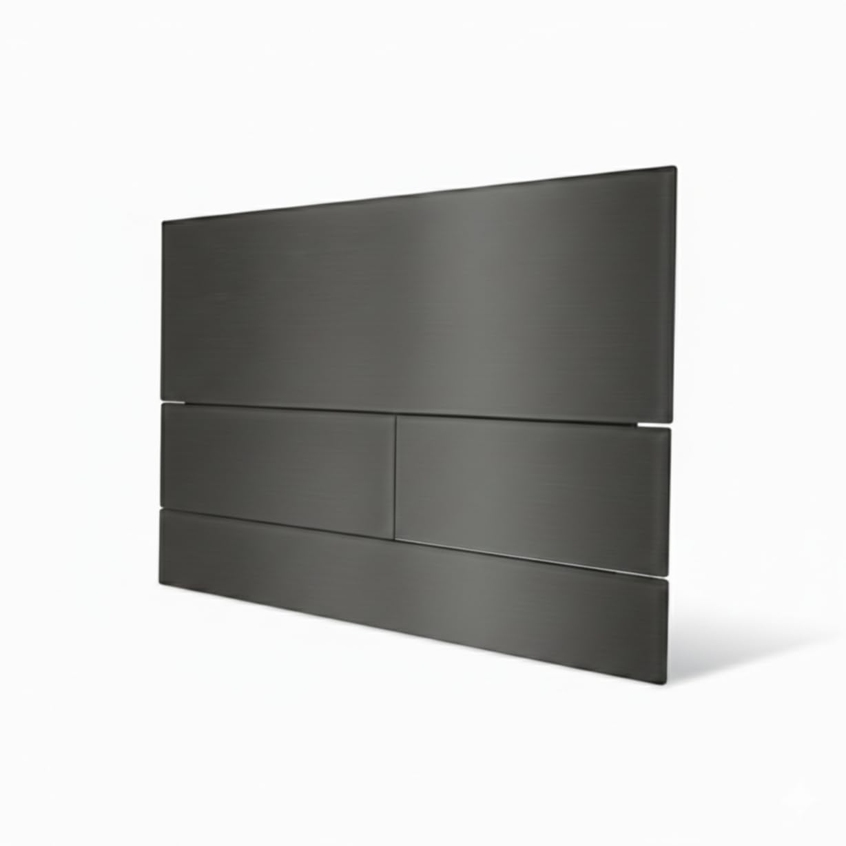 Placa de Accionamiento para WC Gun Metal para Cisterna Empotrada Doble Descarga - Pulsador Inodoro de Pared - Diseño Moderno para Ahorro de Agua - Botón de Descarga